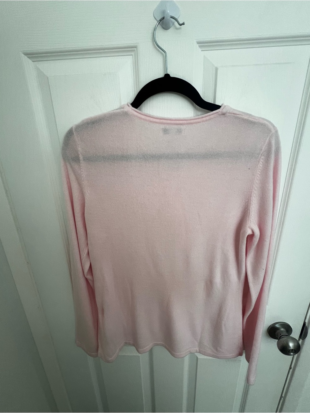 croft & barrow Light Pink V-Neck Women's Sweater - Picture 8 of 8